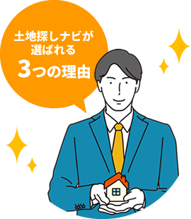 土地探しナビが選ばれる３つの理由